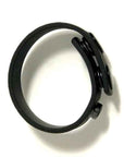 Boneyard - Silicone Cock Strap 3 Snap Ring - Black