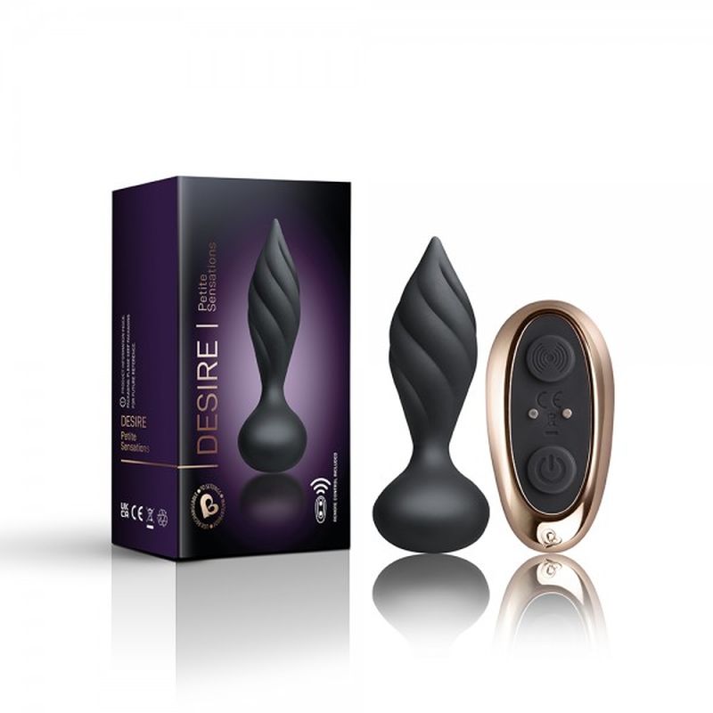 Petite Sensations - Desire Butt Plug with Remote - Black - K. P.