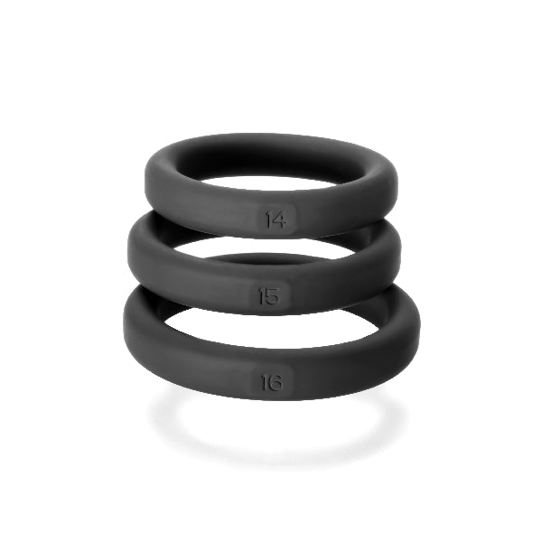 Xact-Fit Silicone Rings Medium 3 Ring Kit - Black - K. P.