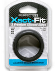 Xact-Fit Silicone Rings Large 3 Ring Kit - Black - K. P.