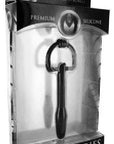 The Master Series - The Hallows Cum-Thru D-Ring Penis Plug - Black