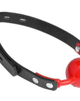 The Master Series - The Hush Gag Silicone Comfort Ball Gag - Black/Red