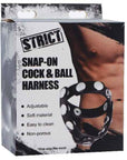 Strict - Snap-On Cock And Ball Harness - Black