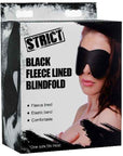 Strict - Black Fleece Lined Blindfold - Black