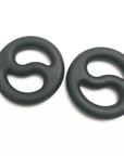 Yin Yang Silicone Cock and Ball Duo Ring - Black - K. P.