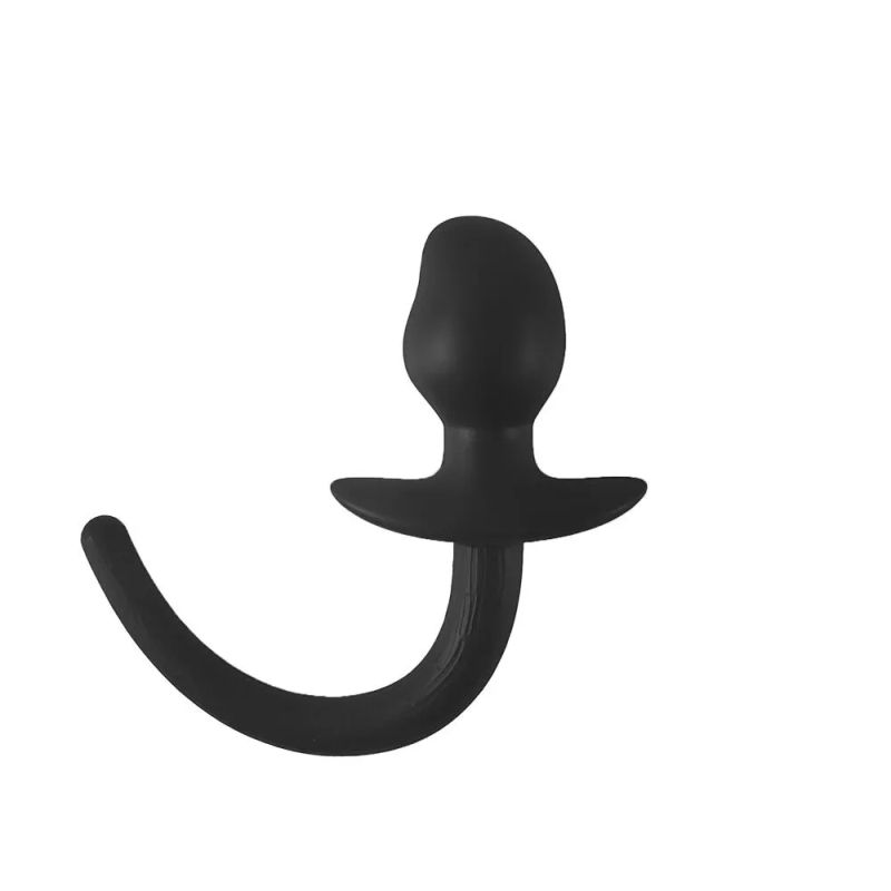 Woof Hyper Soft Silicone Puppy Tail Plug - Black - K. P.