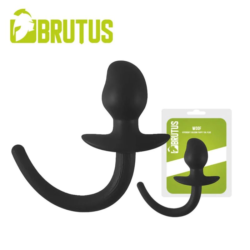Woof Hyper Soft Silicone Puppy Tail Plug - Black - K. P.