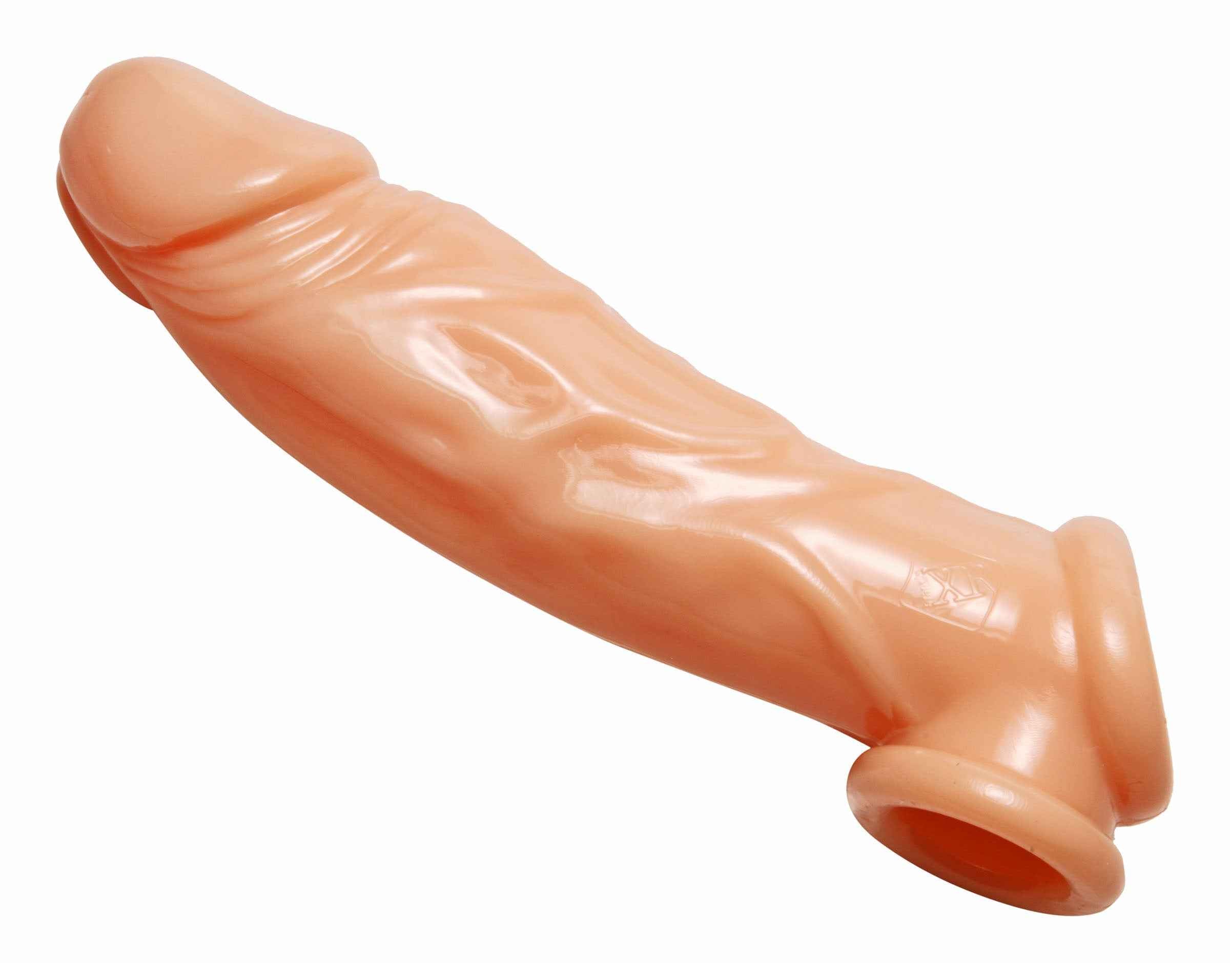 Size Matters - Realistic Flesh Penis Enhancer and Ball Stretcher - Flesh