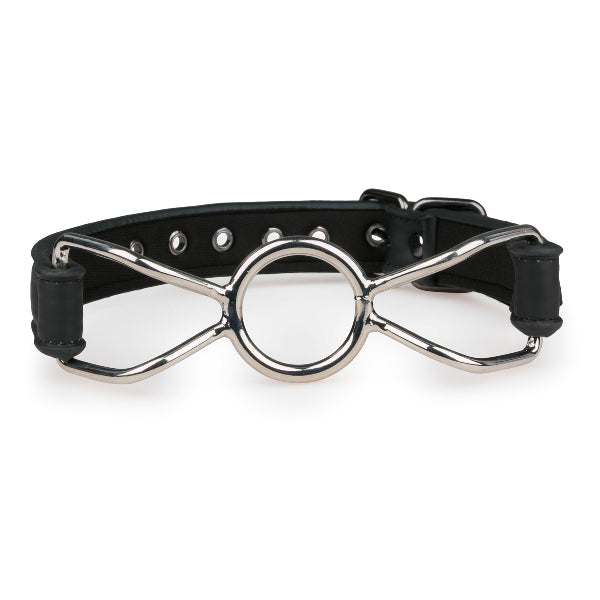 Fetish Collection - O-Ring Open Mouth Metal Gag - Black - K. P.