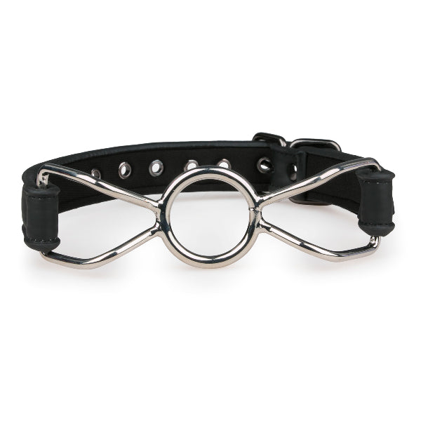 Fetish Collection - O-Ring Open Mouth Metal Gag - Black