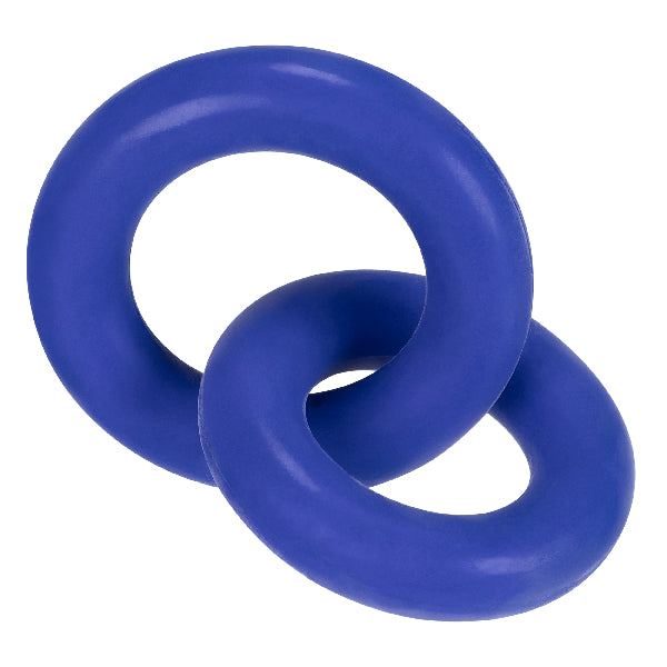 DUO linked cock/ball rings by Hunkyjunk Cobalt