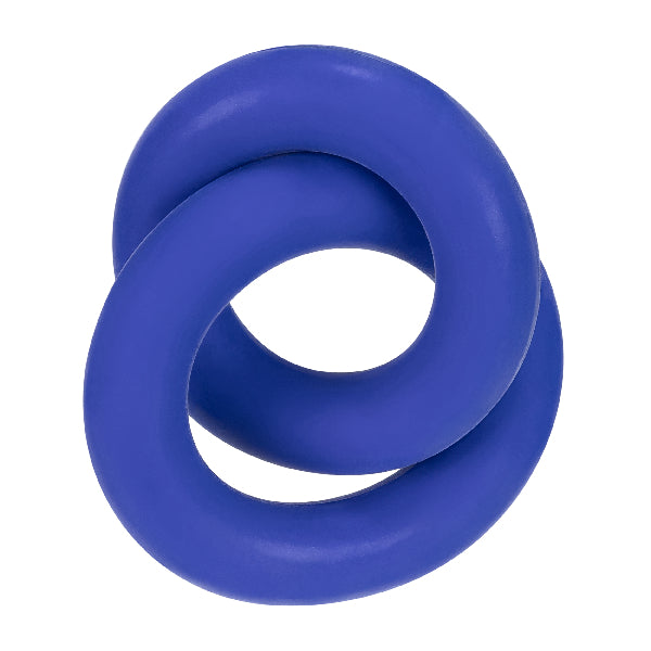 DUO linked cock/ball rings by Hunkyjunk Cobalt