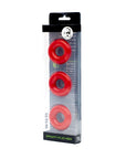 Chubby Cockring - 3 Pack - Red - K. P.