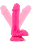 Neo Elite - 6" Silicone Dual Density Cock with Balls - Neon Pink - K. P.