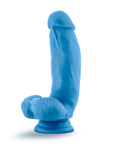 Neo Elite - 7" Silicone Dual Density Cock with Balls - Neon Blue - K. P.