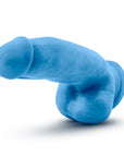 Neo Elite - 7" Silicone Dual Density Cock with Balls - Neon Blue - K. P.