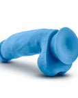 Neo Elite - 7" Silicone Dual Density Cock with Balls - Neon Blue - K. P.