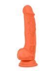 Neo Elite - 7.5" Silicone Dual Density Cock with Balls - Neon Orange - K. P.