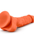 Neo Elite - 7.5" Silicone Dual Density Cock with Balls - Neon Orange - K. P.