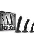 Temptasia Twist Dildo Kit (Set of Three) - Black - K. P.