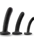 Temptasia Twist Dildo Kit (Set of Three) - Black - K. P.
