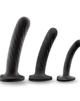 Temptasia Twist Dildo Kit (Set of Three) - Black - K. P.