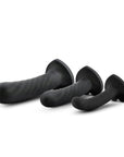 Temptasia Twist Dildo Kit (Set of Three) - Black - K. P.
