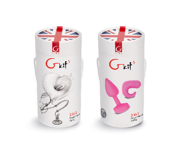 Gvibe Finger Vibrator & Anal Plug Set - Gkit - Sunny Raspberry - K. P.