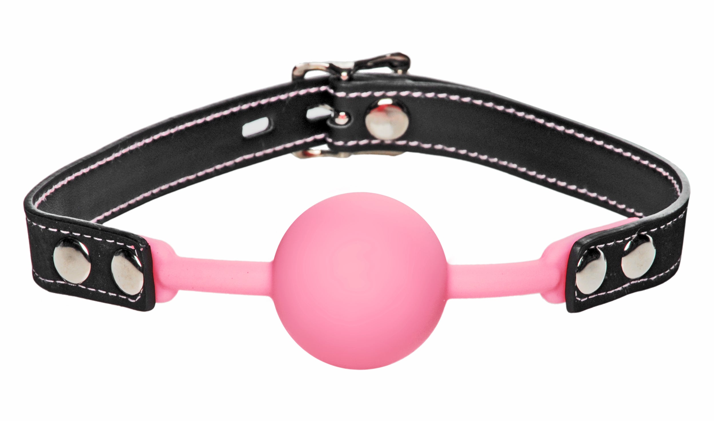 Frisky - Glow Gag Glow in the Dark Silicone Ball Gag - Pink/Black - K. P.