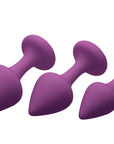 Frisky - Purple Pleasures 3 Piece Silicone Anal Plugs - K. P.