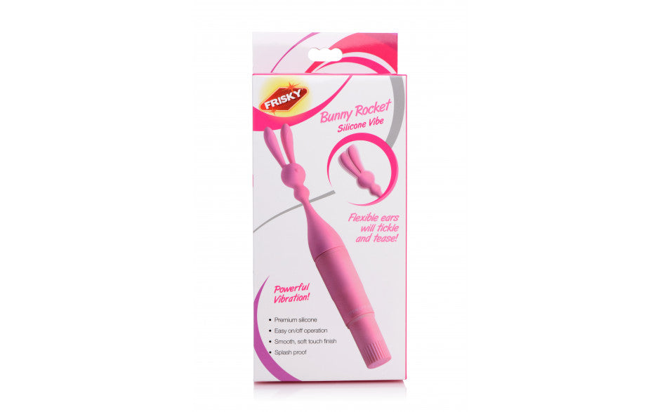 Frisky - Bunny Rocket Silicone Vibrator - Pink - K. P.
