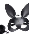 Tailz - Bunny Tail Anal Plug and Mask Set - Black - K. P.