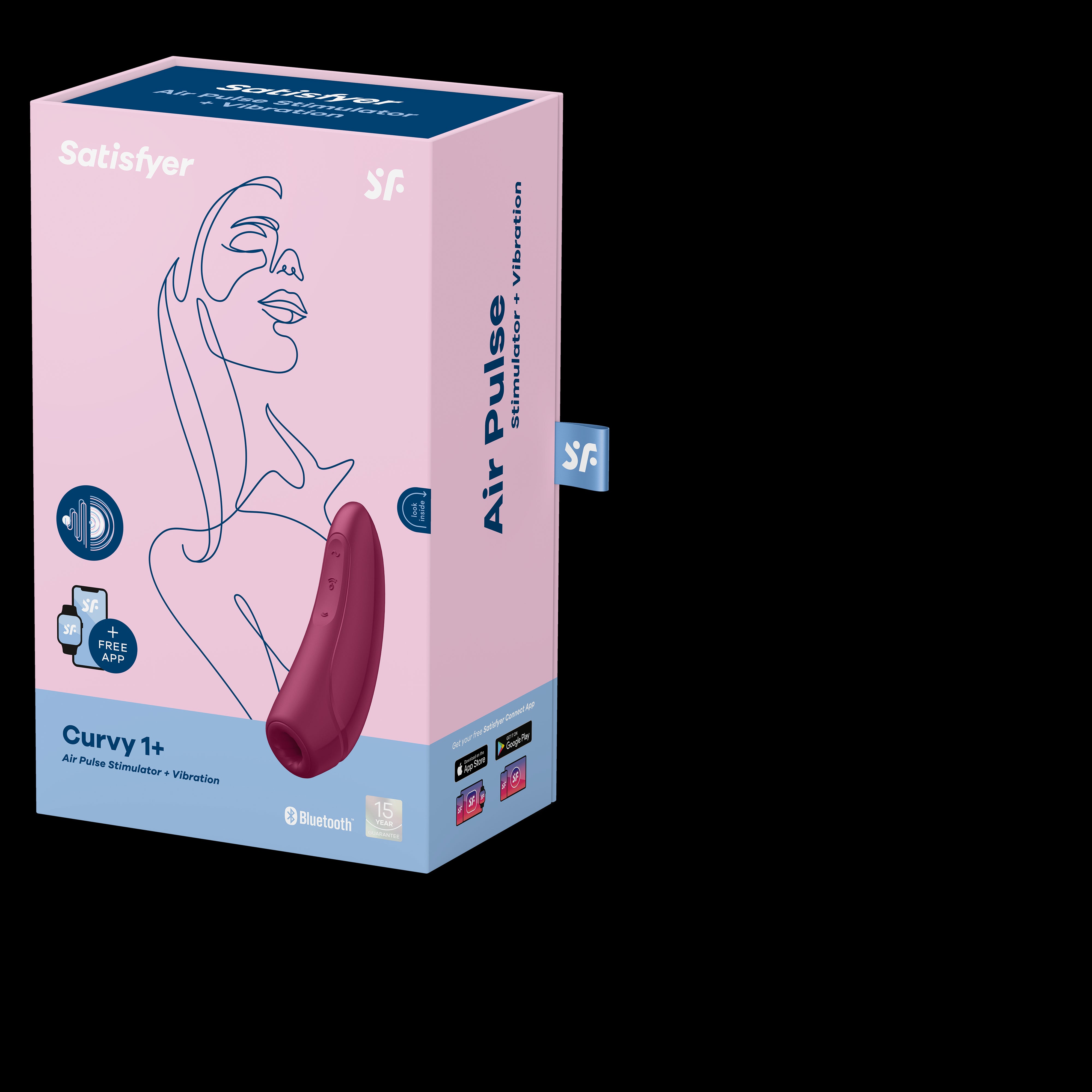 Connect App Vibrator - Curvy 1+ - Rose Red - K. P.