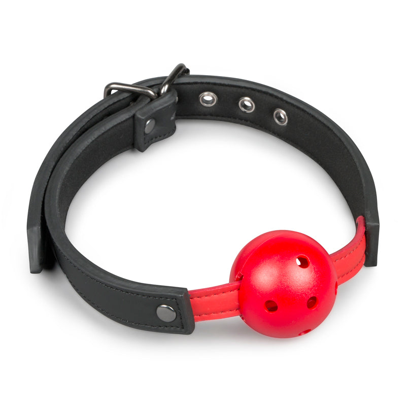 Fetish Collection - Ball Gag With PVC Ball - Black/Red - K. P.