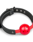 Fetish Collection - Ball Gag With PVC Ball - Black/Red