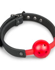 Fetish Collection - Ball Gag With PVC Ball - Black/Red - K. P.