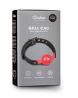 Fetish Collection - Ball Gag With PVC Ball - Black/Red - K. P.