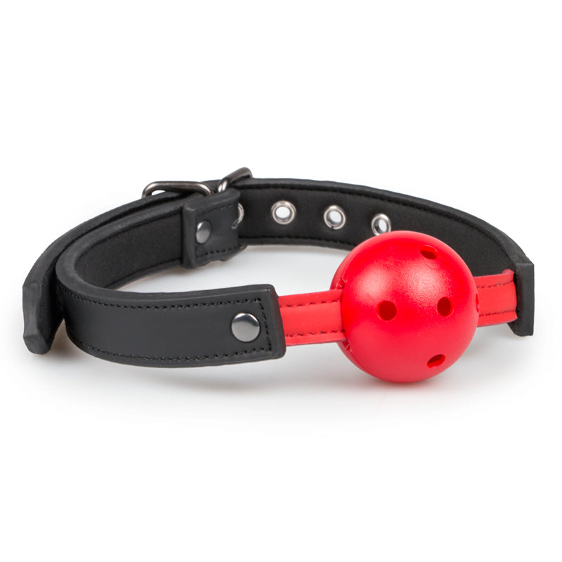 Fetish Collection - Ball Gag With PVC Ball - Black/Red - K. P.