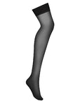 Sheer Thigh High Stockings - Black - K. P.