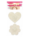 Lace Heart and Flower Nipple Pasties Twin Pack - Nude - K. P.