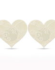 Lace Heart and Flower Nipple Pasties Twin Pack - Nude - K. P.