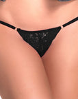 Lace Keyhole Panty - Black - K. P.