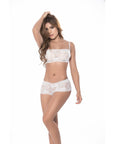 Lace Two Piece Set - White - K. P.