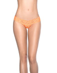 Sexy Lace V Back Thong - Orange - K. P.