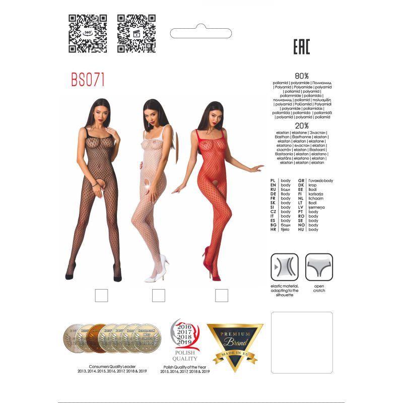 Open Crotch Bodystocking - Red - K. P.