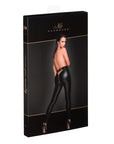 Open Back Leggings with Gold Zipper - Black - K. P.