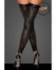 Ladies Lasercut Stockings - Black - K. P.