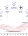 Flexible Bending Silicone Vibrator - Pink - K. P.