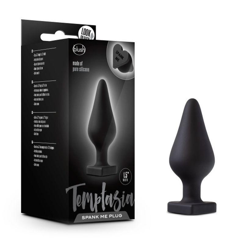 Temptasia - Spank Me Butt Plug - Black - K. P.