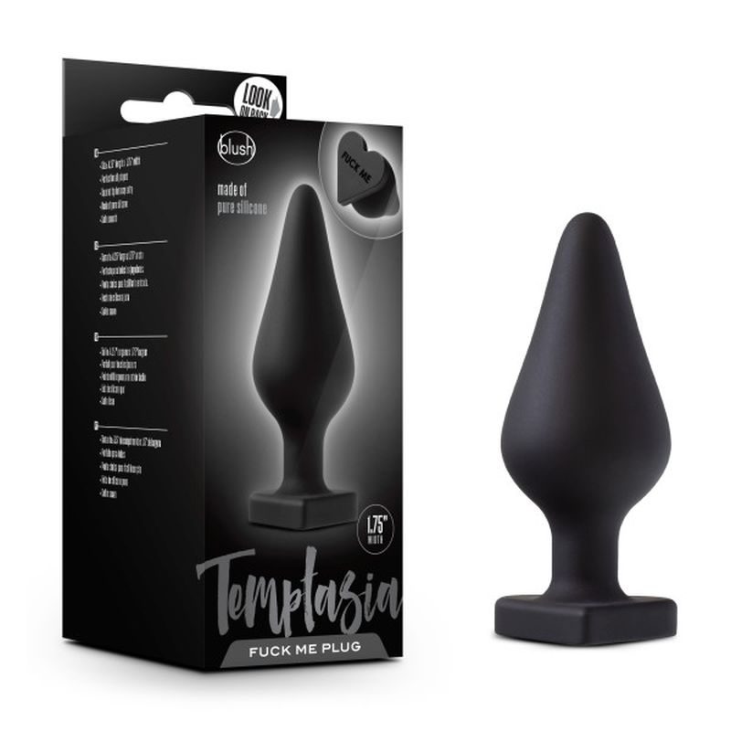 Temptasia - Fuck Me Butt Plug - Black - K. P.